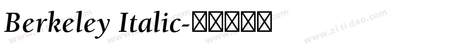 Berkeley Italic字体转换